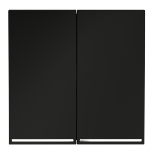 Клавиши для выключателя/переключателя двухклавишного с подсветкой Voltum S70 (черный матовый) VLS000408