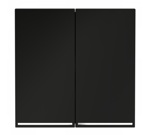 Клавиши для выключателя/переключателя двухклавишного с подсветкой Voltum S70 (черный матовый) VLS000408