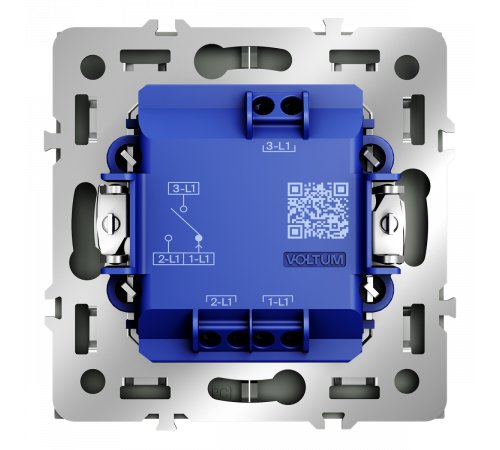 Выключатель встраиваемый Voltum S70 для жалюзи 10А, (титан) VLS020706