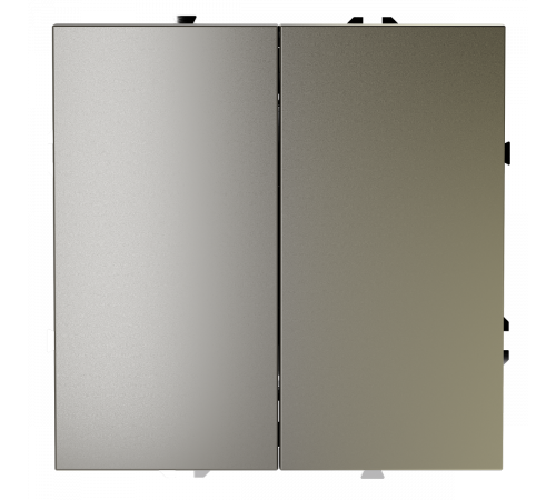 Перекрестный переключатель встраиваемый Voltum S70 двухклавишный 10А, (шелк) VLS020504