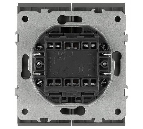 Переключатель Эра Arktik 16-1106-06 двойной 10АХ-250В графит Б0070369