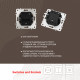 Выключатель круглый одноклавишный с рамкой Arte Milano SET08-1-30-1 black