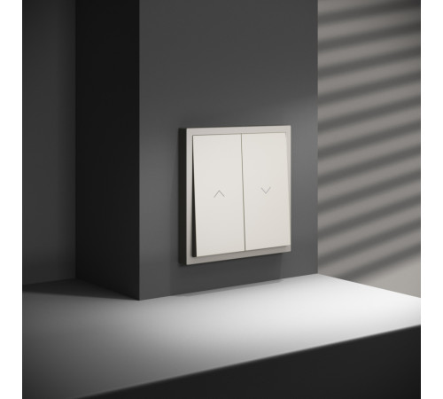 Выключатель встраиваемый Voltum S70 для жалюзи 10А, (кашемир) VLS020703