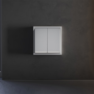 Клавиши для выключателя/переключателя двухклавишного с подсветкой Voltum S70 (серый) VLS000416