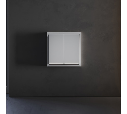 Клавиши для выключателя/переключателя двухклавишного с подсветкой Voltum S70 (серый) VLS000416