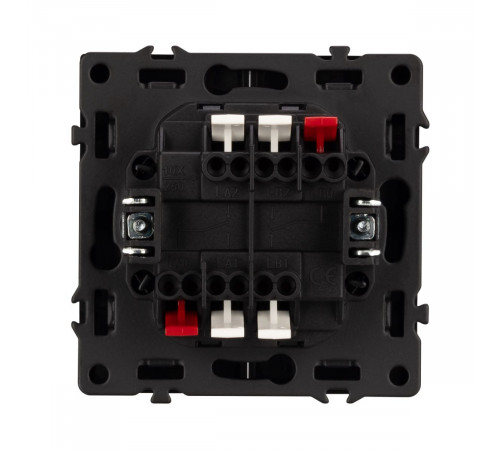 Механизм выключателя двухклавишный проходной Arlight LED SWT-NOBE-MKP2-SFPL-L-BK (230V, 10A) 054267