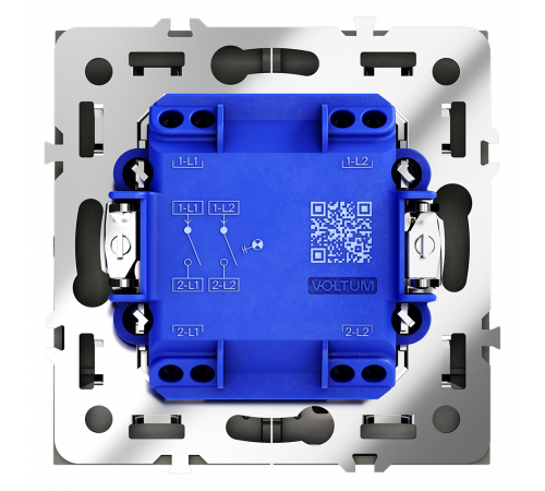 Выключатель двухклавишный с подсветкой Voltum S70 VLS020207 Выключатель двухклавишный с подсветкой Voltum S70 VLS020207