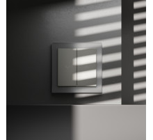 Выключатель встраиваемый Voltum S70 для жалюзи 10А, (сталь) VLS020705