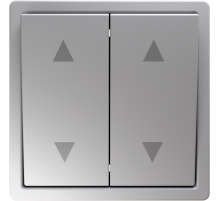 Выключатель управления жалюзи двухклавишный Jasmart FD 10А/250В, soft touch белый матовый FD3028PWM