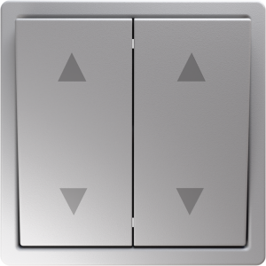 Выключатель управления жалюзи двухклавишный Jasmart FD 10А/250В, soft touch белый матовый FD3028PWM