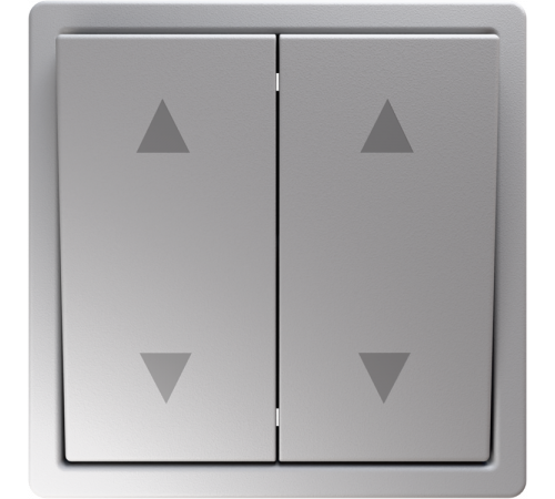 Выключатель управления жалюзи двухклавишный Jasmart FD 10А/250В, soft touch белый матовый FD3028PWM