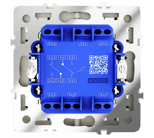Проходной переключатель двухклавишный Voltum S70 VLS020304