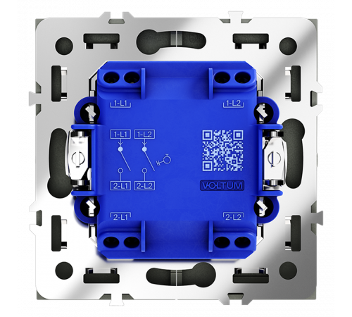 Выключатель с самовозвратом двухклавишный Voltum S70 VLS020607 Выключатель с самовозвратом двухклавишный Voltum S70 VLS020607