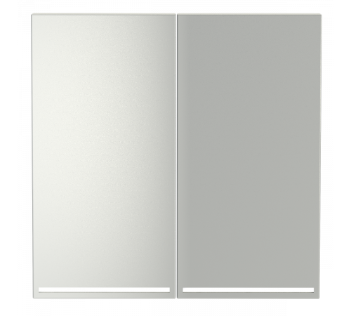 Клавиши для выключателя/переключателя двухклавишного с подсветкой Voltum S70 (сталь) VLS000405