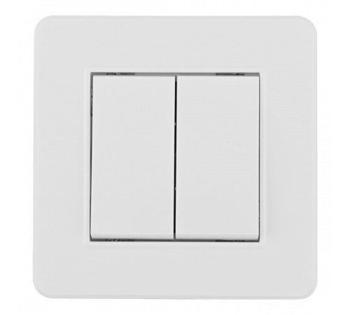 Выключатель двухклавишный Arte Milano SET16-1-30-2 white
