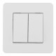Выключатель двухклавишный Arte Milano SET16-1-30-2 white