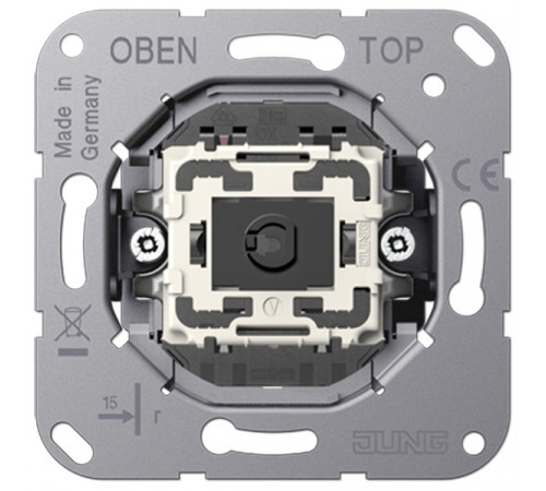 Механизм серии LS1912 одноклавишный, крепление винтами, без монтажных лапок Jung K501EU