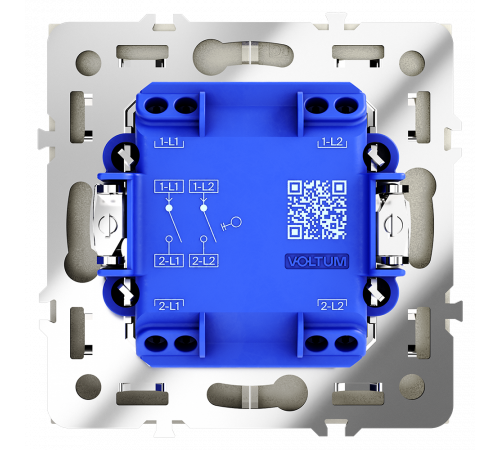 Выключатель двухклавишный Voltum S70 VLS020104 Выключатель двухклавишный Voltum S70 VLS020104