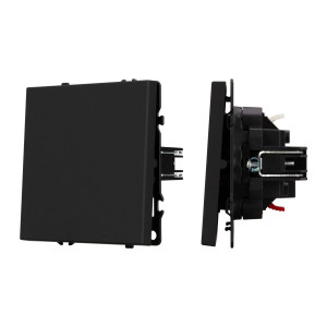 Выключатель проходной 1 кл софт-тач черный оникс Arlight SWT-MKP1-SFPL-BK (250V, 10A) 054246(1)