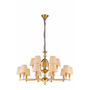 8901/10+5LT BRASS (1) Люстра (NW)