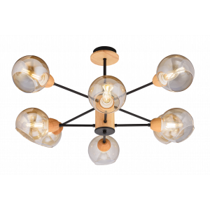 4642/8 BK+WOOD (1) Люстра (RL)