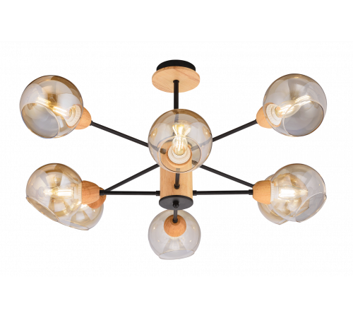 4642/8 BK+WOOD (1) Люстра (RL)