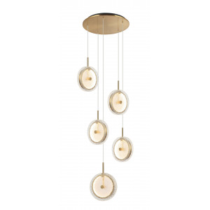 7050MDR-5 BRASS+BLACK (1) Люстра (NW) #