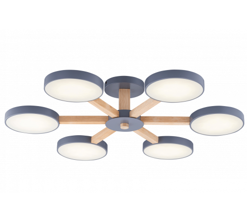 18027STD/6 GREY+WOOD+WHITE (1) Люстра NW #