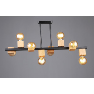 6428/8 BK+WOOD (1) Люстра (RL)