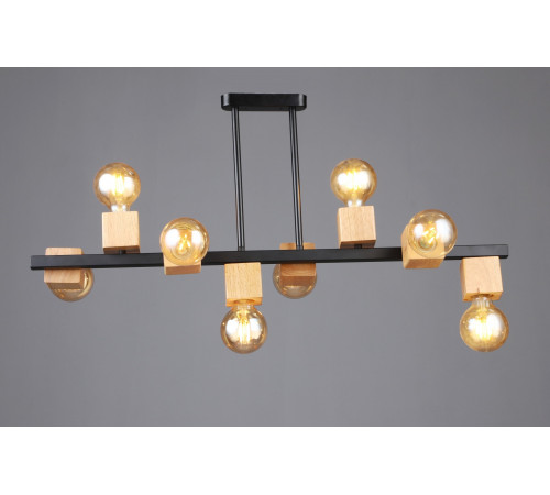 6428/8 BK+WOOD (1) Люстра (RL)