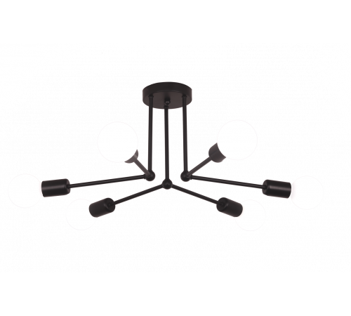 PD-LED-LINE2-R001-E27*6 BK (1) Люстра NW #