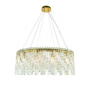 6073P/12A PLATING BRASS H+CLEAR (1) Люстра NW