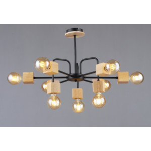 6343/9 BK+WOOD (1) Люстра (RL)
