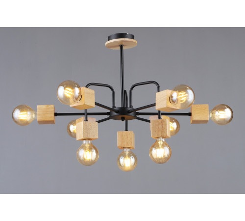 6343/9 BK+WOOD (1) Люстра (RL)
