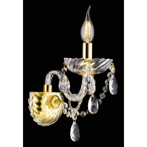 6601/1G GOLD+CLEAR (1/10) Настенный светильник NW