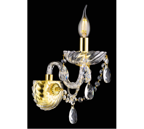 6601/1G GOLD+CLEAR (1/10) Настенный светильник NW