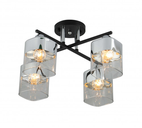 07275/4 BLACK+CHROME (2) Люстра (RL) #