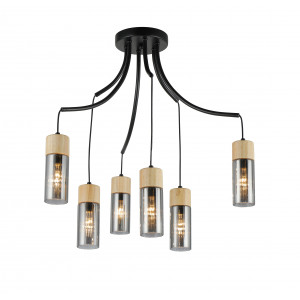 74803/6 BLACK+WOOD (1) Люстра RL