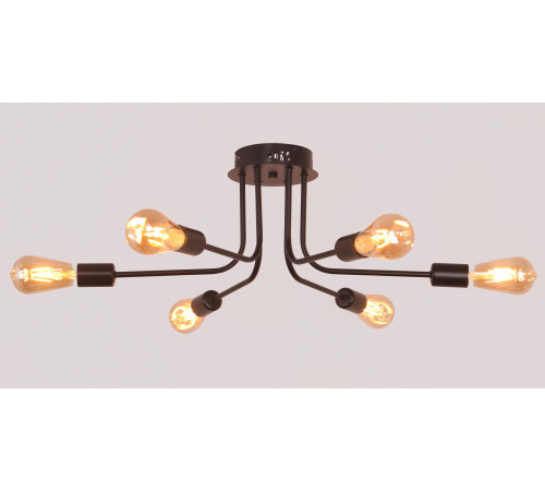 PD-LED-LINE4-R001-E27*6 BK (1) Люстра NW #