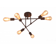 PD-LED-LINE3-R001-E27*6 BK (1) Люстра NW #