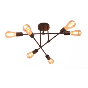 PD-LED-LINE3-R001-E27*6 BK (1) Люстра NW #