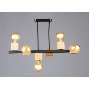 6428/6 BK+WOOD (2) Люстра (RL)