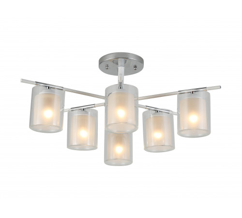 07389/6 CHROME+WHITE (1) Люстра (RL) #