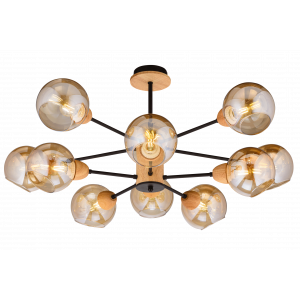 4642/10 BK+WOOD (1) Люстра (RL)