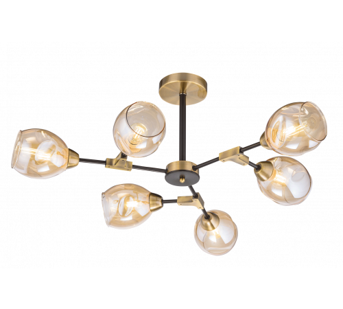 74334/6 BRONZE+BLACK (1) Люстра (RL)