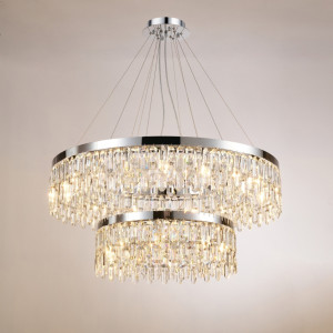 F6-ф1000+600*H360(1500) CHROME (1) Люстра NW (в 2-х коробках)