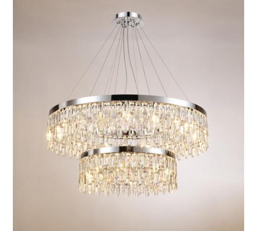 F6-ф1000+600*H360(1500) CHROME (1) Люстра NW (в 2-х коробках)