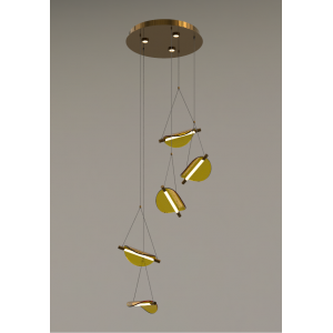 20124MD-45 AMBER GLASS (1) Люстра NW #