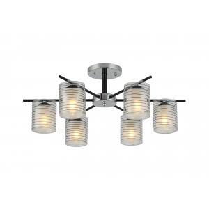 07383/6 CHROME+BLACK (1) Люстра (RL) #