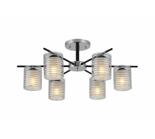 07383/6 CHROME+BLACK (1) Люстра (RL) #